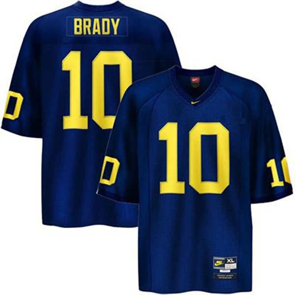 Tom Brady Michigan Wolverines Men's NCAA #10 Blue College Stitched Football Jersey BVG0454BA